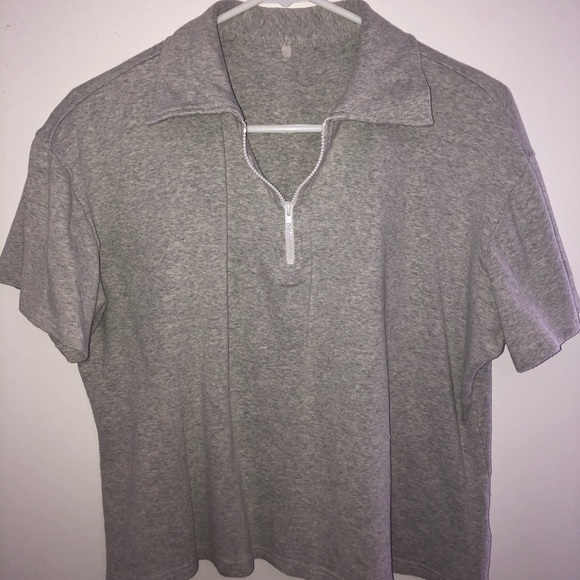 Crop Zip-Up Top - Picture 2 of 3